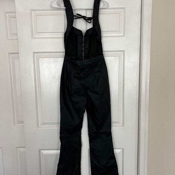 Free People CRVY 2nd Ave Vegan Leather Jumpsuit - Picture 3 of 3